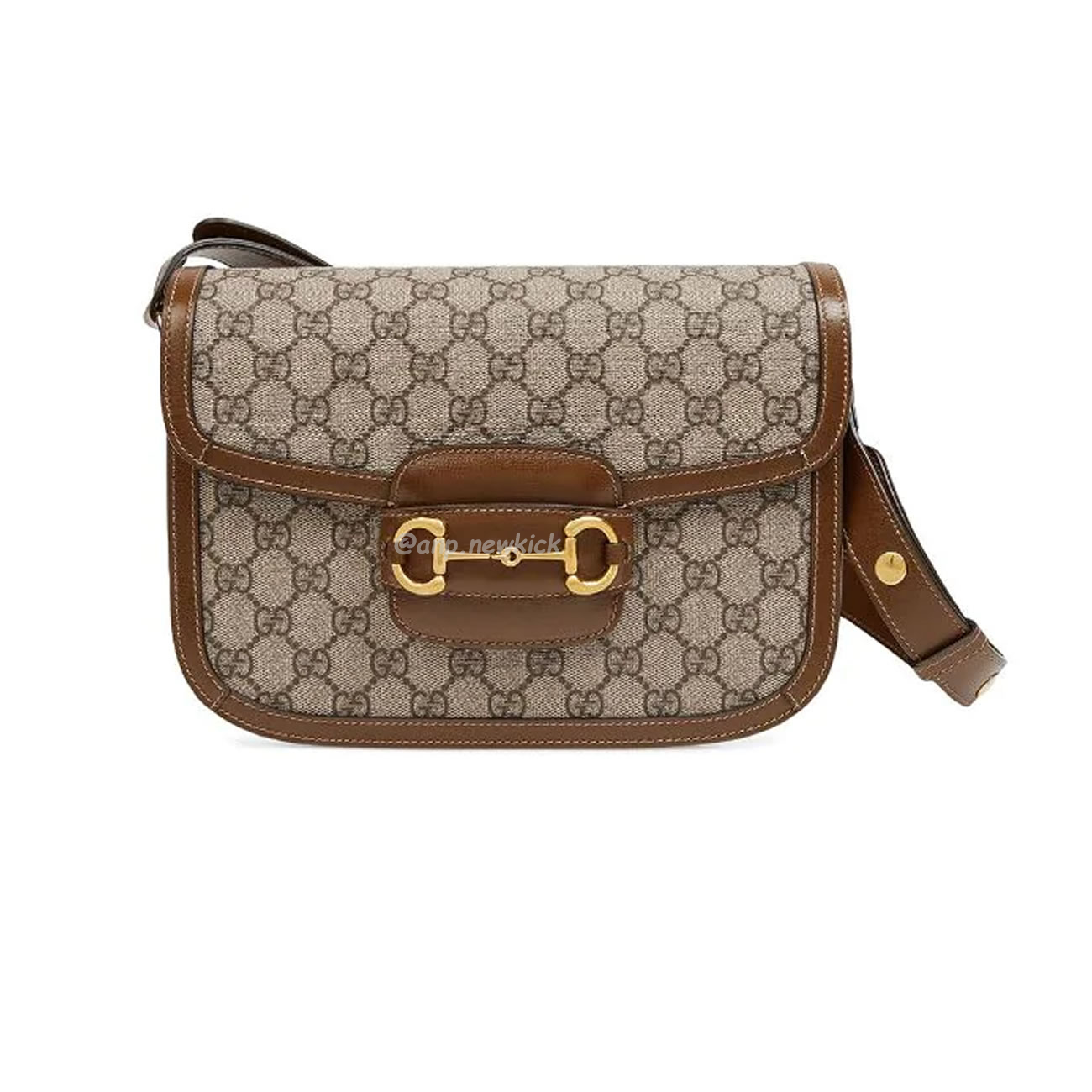 Gucci 1955 Horsebit Shoulder Bag Small Beigebrown (1) - newkick.app